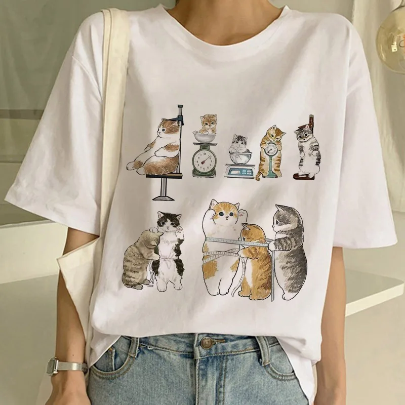 Women'S Fashion In The 90S - Summer New Cute Cat Funny Cartoon