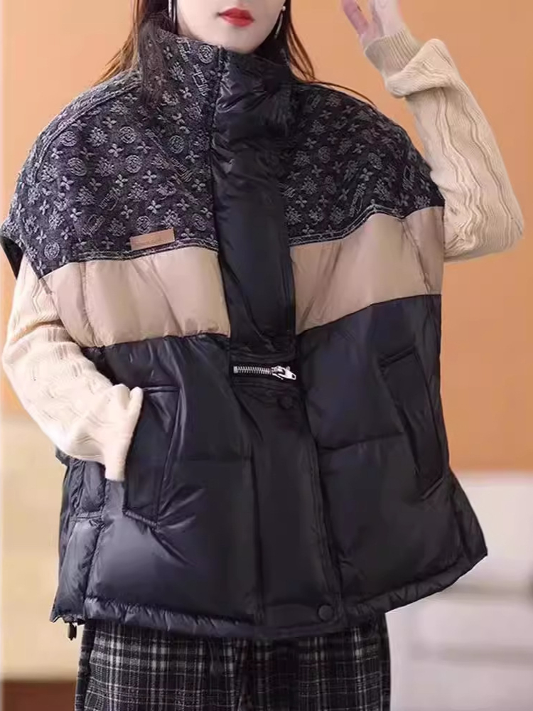 Puffer Vest Fashion Women - Fashion Retro Down Jacket Vest Winter
