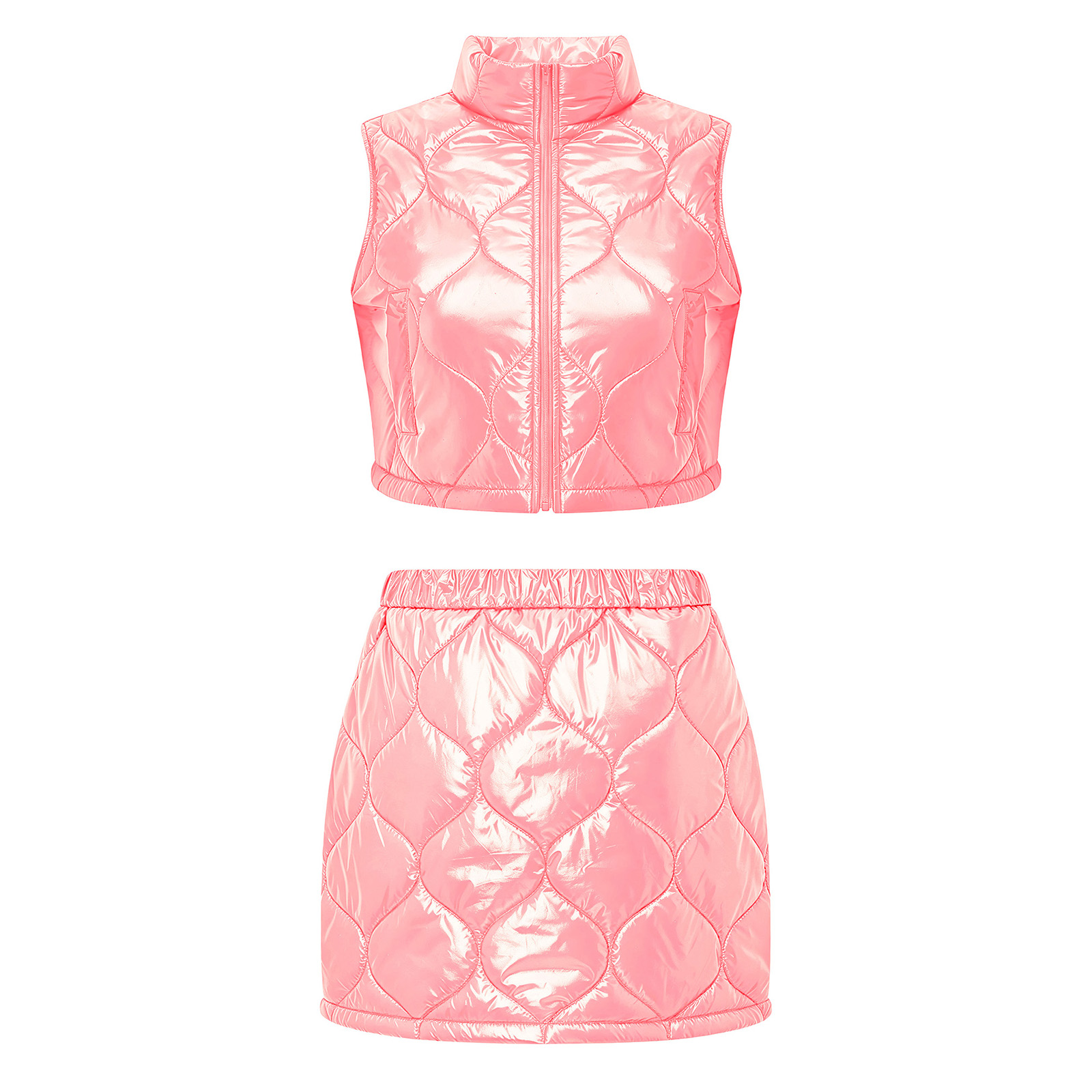 Puffer Vest Fashion Women - Womens Quilted Puffer Warm Outfit Stand