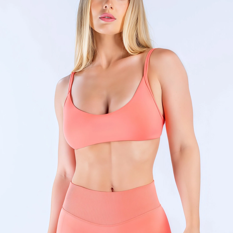 Bra Top Seamless - HISTELLO Impact Scoop Neck Bra Women