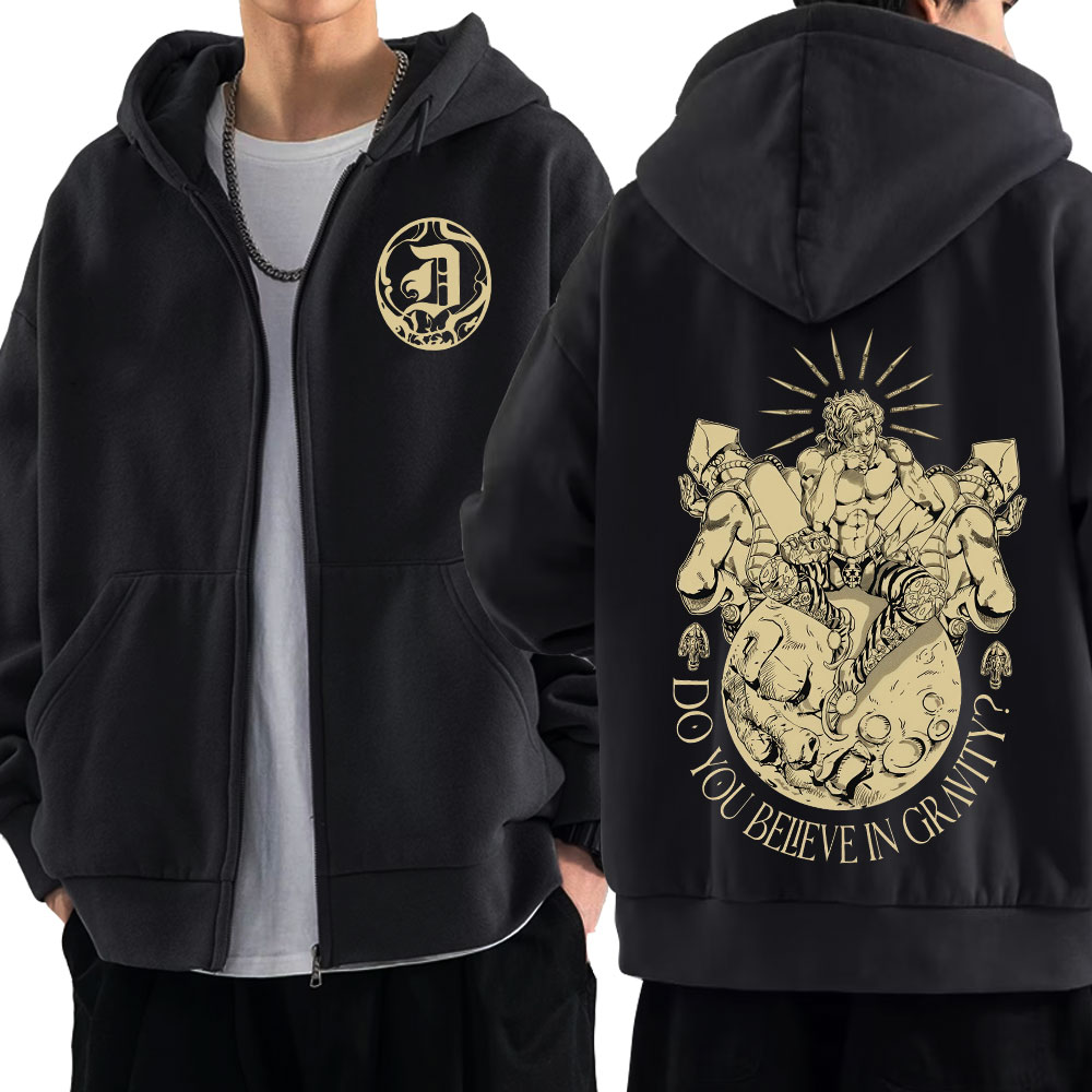 Women'S Fashion Zip Up Hoodies - Anime Jojo Bizarre Adventure Zipper Hoodies