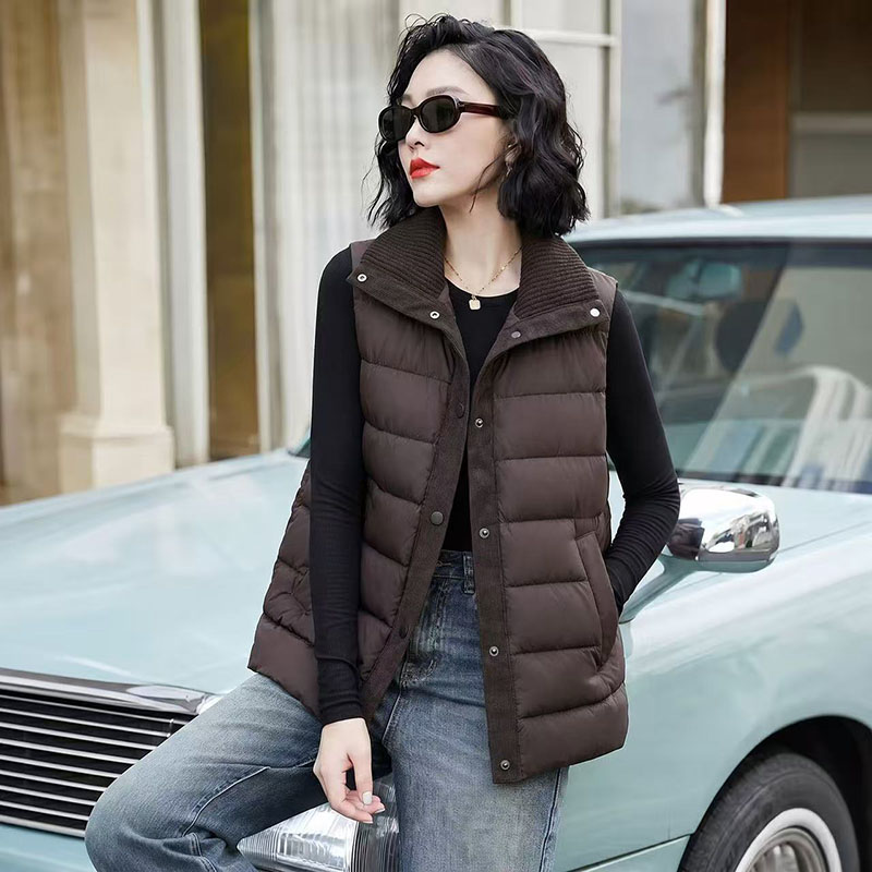 Puffer Vest Fashion Women - New Turndown Collar Loose Fashion Women's