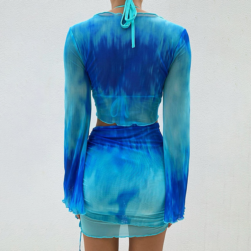 Nsangu Sexy Two Piece Set Blue - Tie Dye Two Piece ulasan dan harga