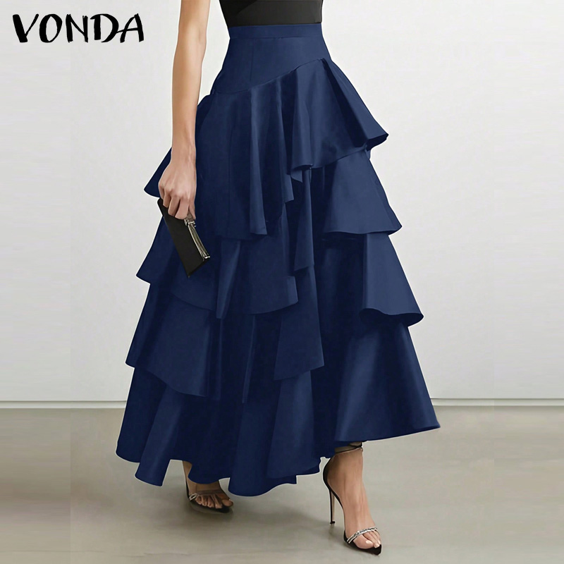 VONDA Plus Size 5XL Women Long - Women'S Fashion Layering ulasan dan harga