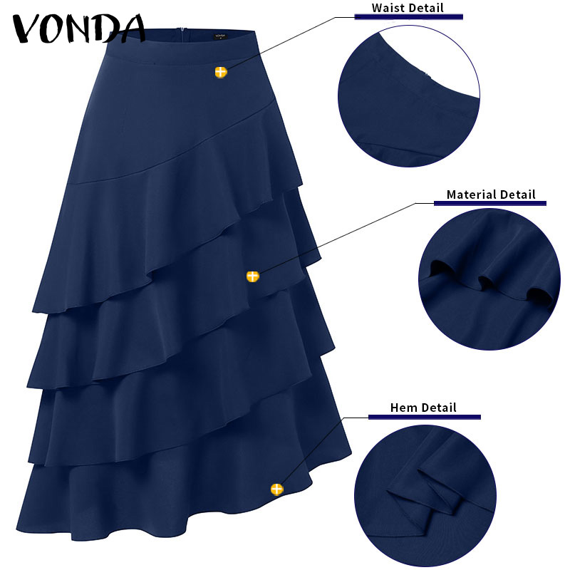 VONDA Plus Size 5XL Women Long - Women'S Fashion Layering ulasan dan harga