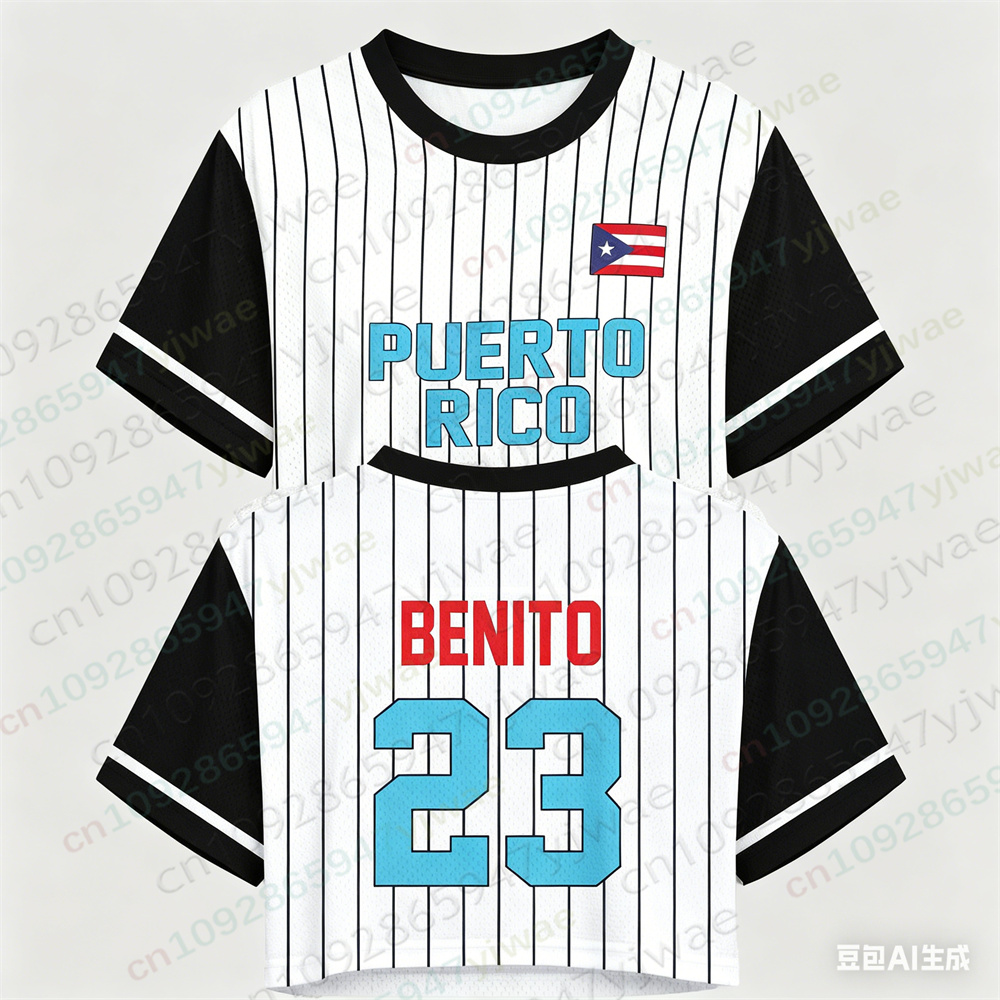 Puerto Rico Crop Top Jersey Pu - Women'S Fashion Rugby Top ulasan dan harga