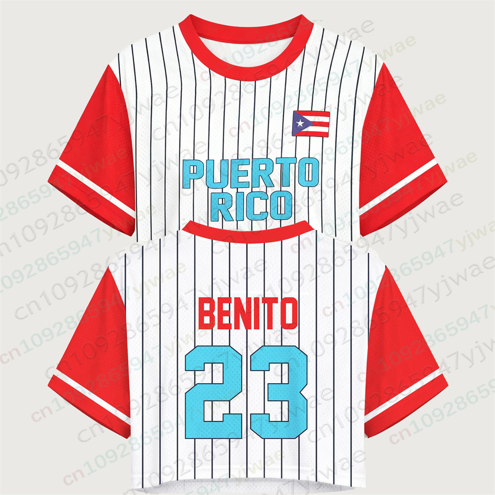 Puerto Rico Crop Top Jersey Pu - Women'S Fashion Rugby Top ulasan dan harga