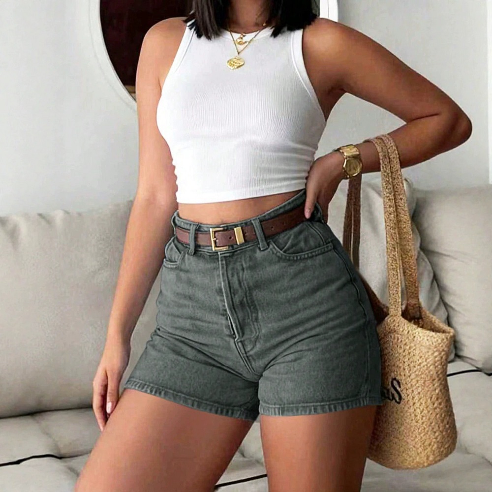 Women Summer Denim Shorts High - Women'S Fashion Trousers ulasan dan harga