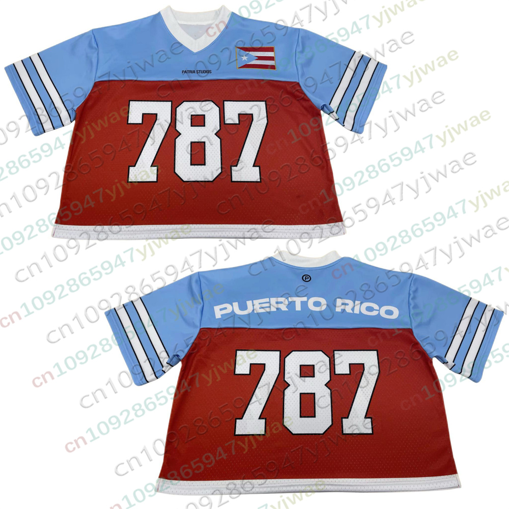 Puerto Rico Oversized Jersey P - Women'S Fashion Rugby Top ulasan dan harga