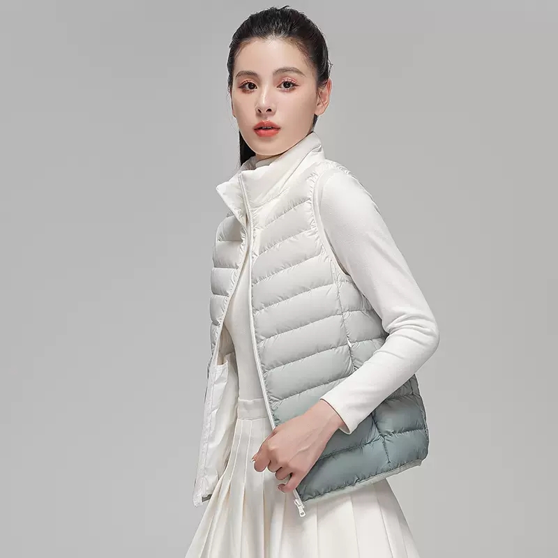 Women Fashion Gradient Ultra L - Puffer Vest Fashion Women ulasan dan harga