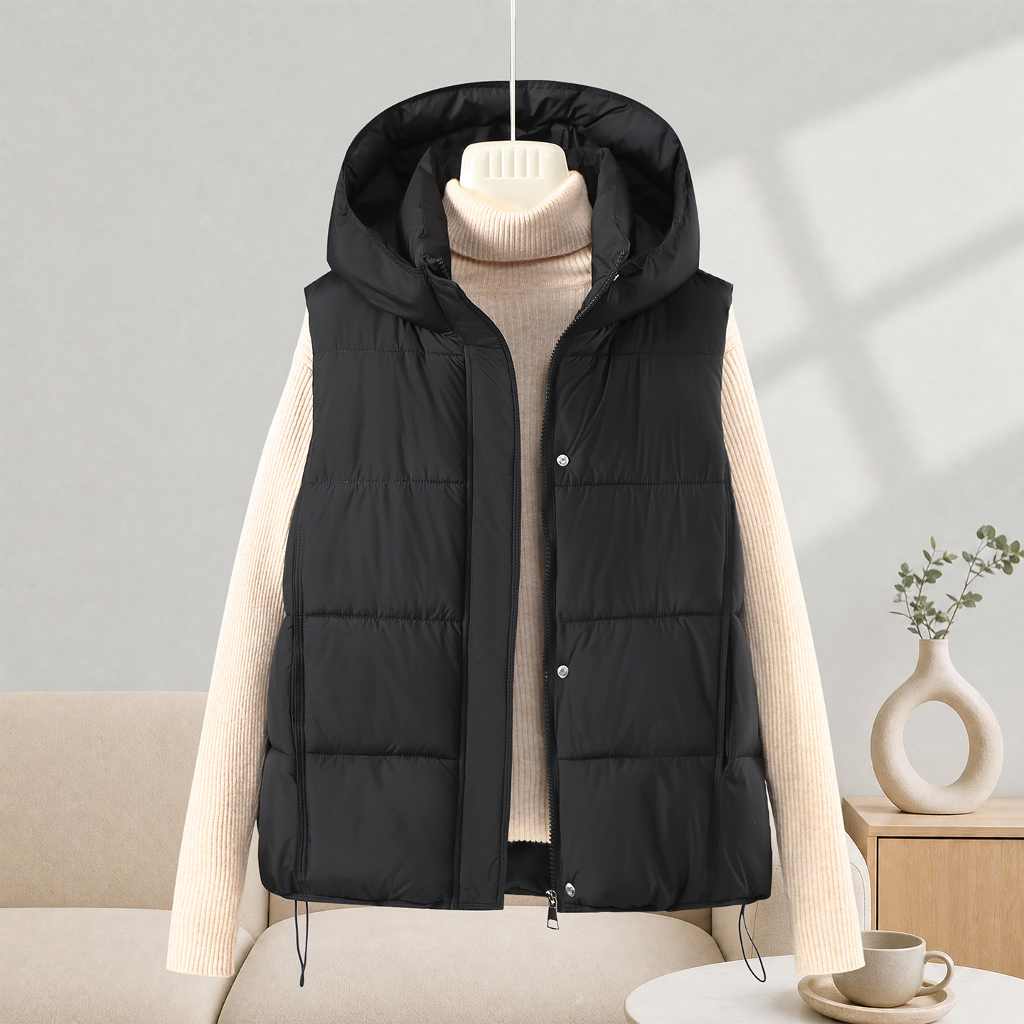 Fashion Sleeveless Waistcoat W - Puffer Vest Fashion Women ulasan dan harga
