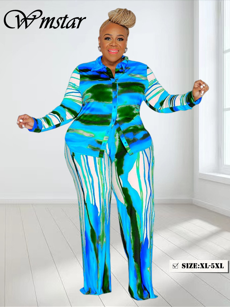 Wmstar Plus Size Two Piece Out - Tie Dye Two Piece ulasan dan harga