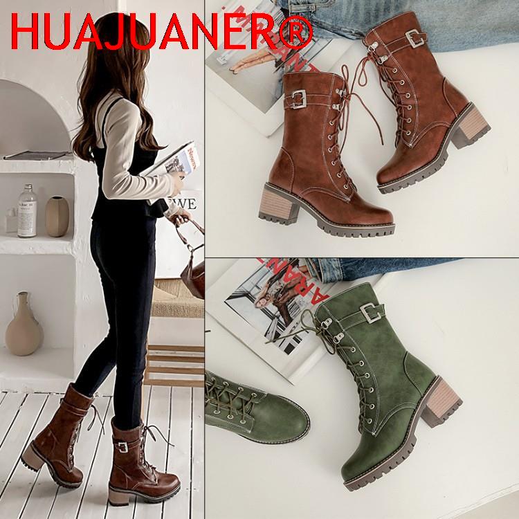 HUAJUANER 2026 Big Size 45 Aut - Women'S Fashion Riding Boots ulasan dan harga