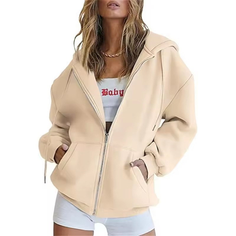 spring autumn Fashion zipper W - Women'S Fashion Zip Up Hoodies ulasan dan harga