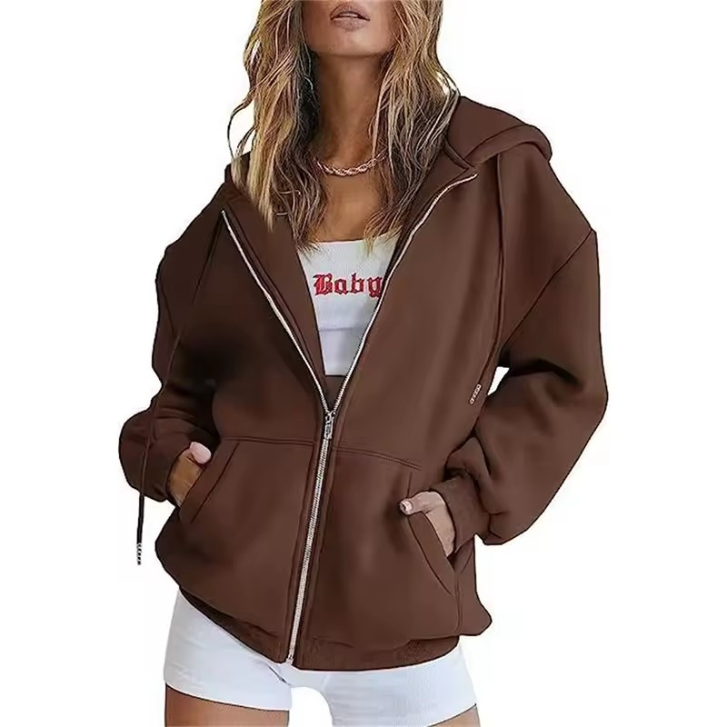 spring autumn Fashion zipper W - Women'S Fashion Zip Up Hoodies ulasan dan harga