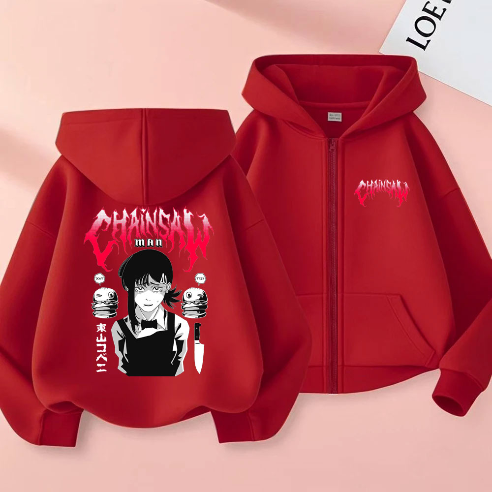 Custom Custom Anime Chainsaw M - Women'S Fashion Zip Up Hoodies ulasan dan harga