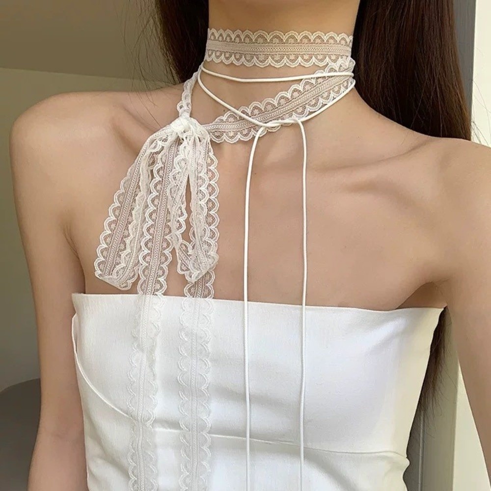 Sweet Gothic Lace Choker Stack - Women'S Fashion Layering ulasan dan harga