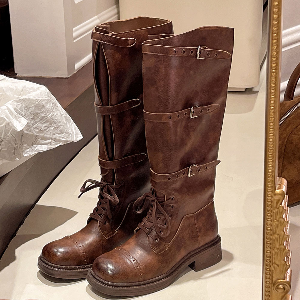 Women's Knee High Boots Vintag - Women'S Fashion Riding Boots ulasan dan harga