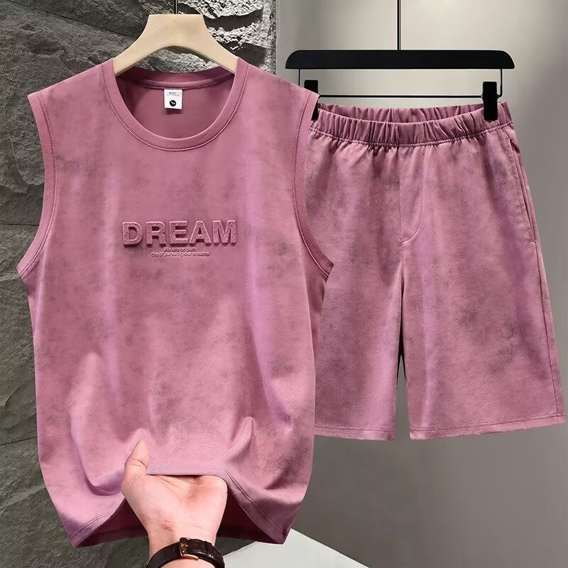 Summer 2pcs Tie Dye Vest Sets  - Tie Dye Two Piece ulasan dan harga