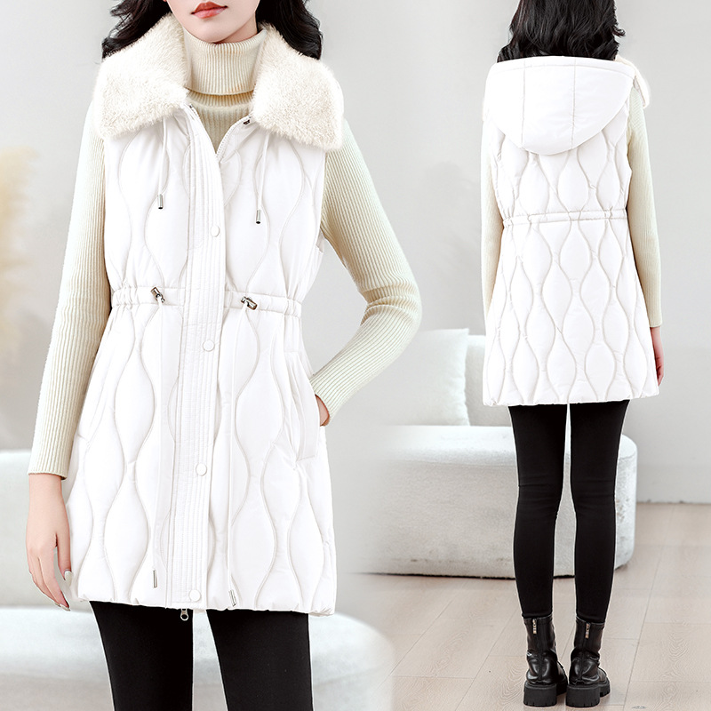 Women Mid Long Puffer Vest Aut - Puffer Vest Fashion Women ulasan dan harga