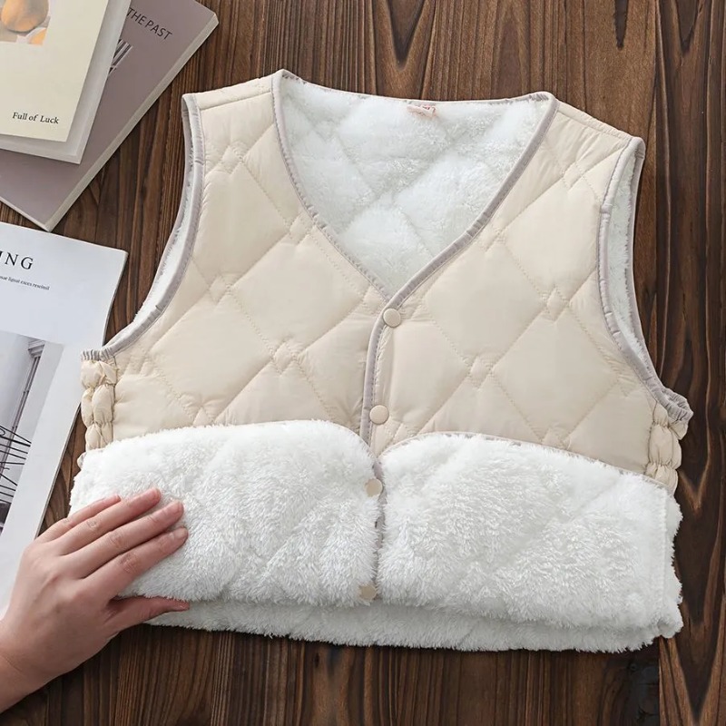 Vintage Women Lace-up V-neck S - Puffer Vest Fashion Women ulasan dan harga