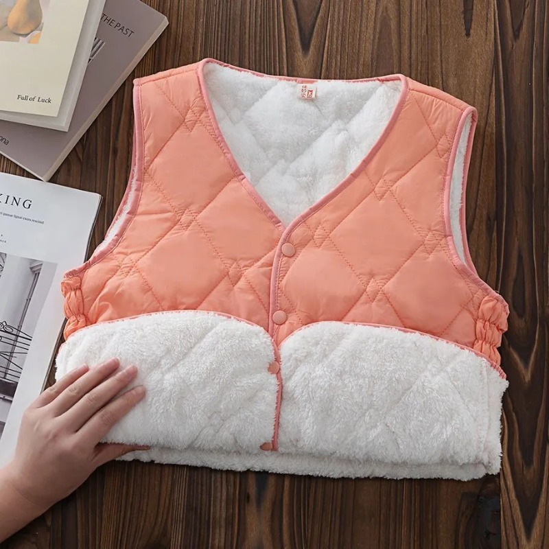 Vintage Women Lace-up V-neck S - Puffer Vest Fashion Women ulasan dan harga