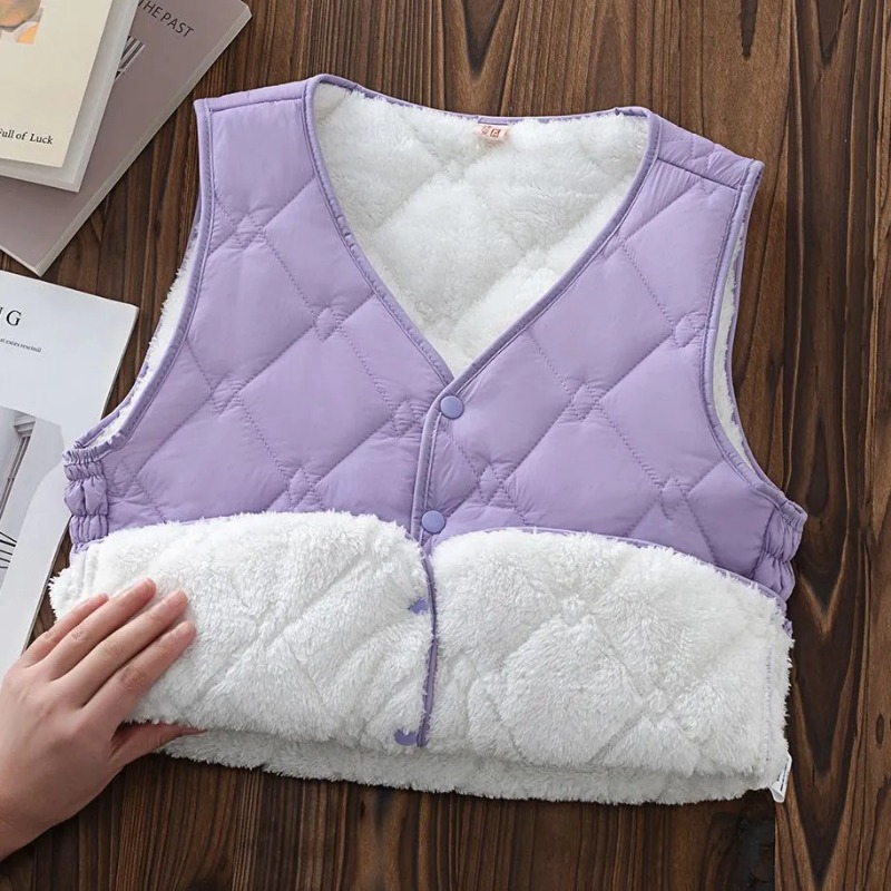 Vintage Women Lace-up V-neck S - Puffer Vest Fashion Women ulasan dan harga