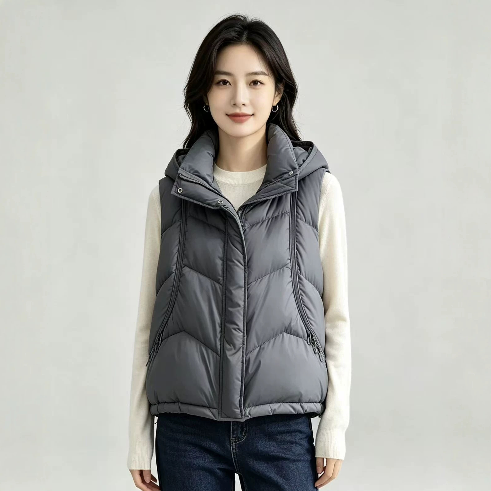 Autumn Winter Women Down Cotto - Puffer Vest Fashion Women ulasan dan harga