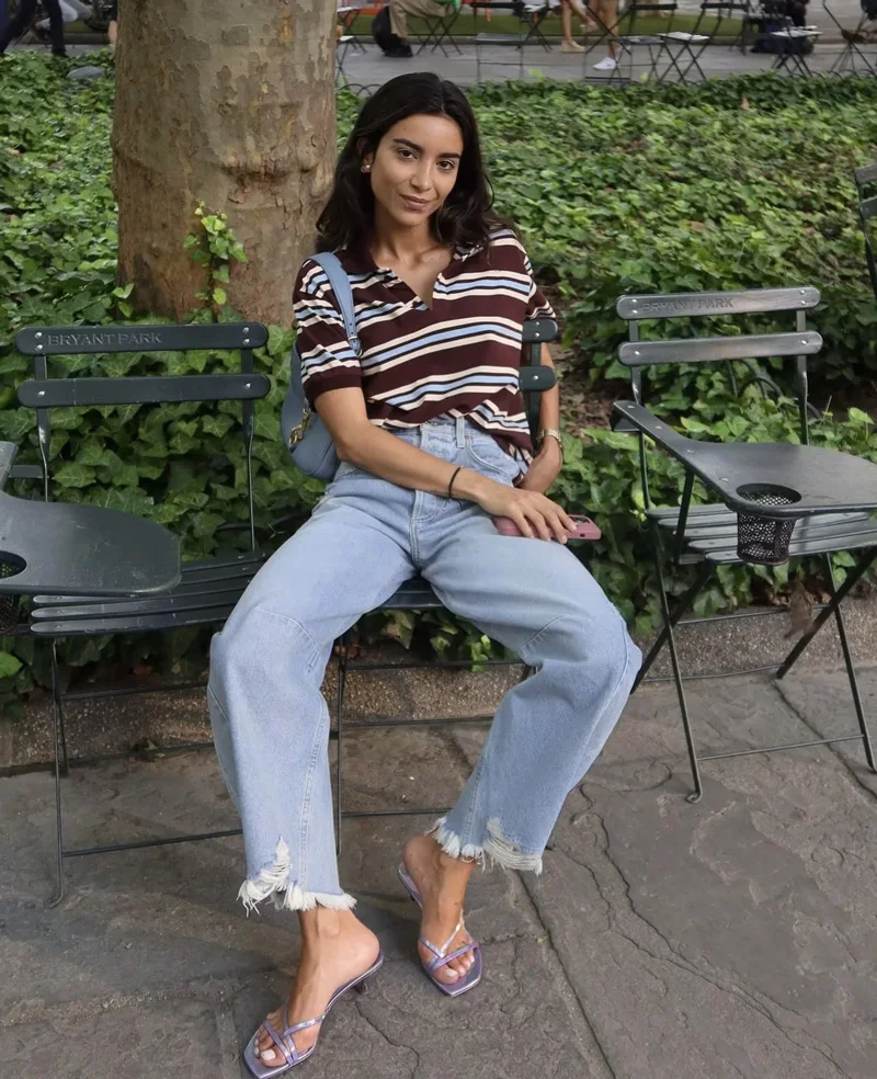 Women's Striped Relaxed Rugby  - Women'S Fashion Rugby Top ulasan dan harga