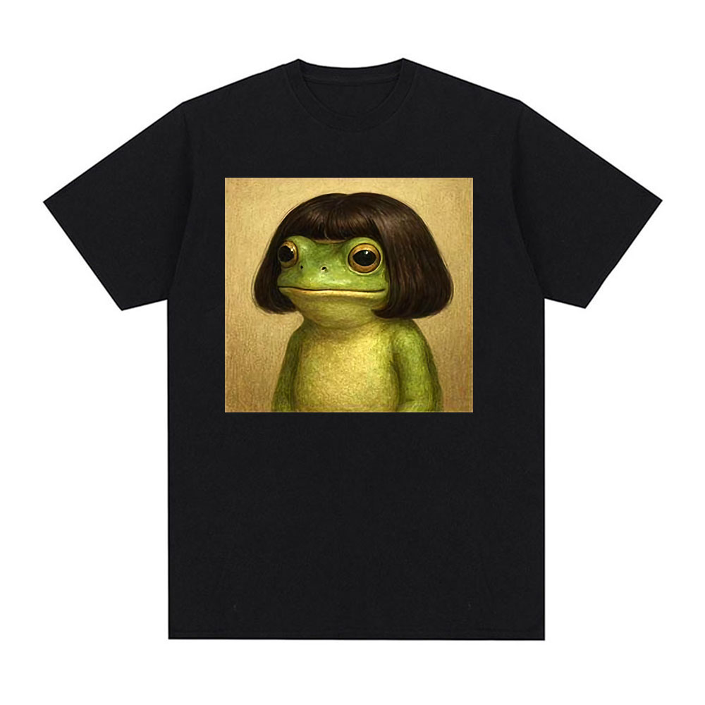 Funny Frog Face with Bob Hairc - Women'S Fashion In The 90S ulasan dan harga