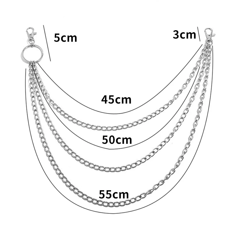 Layer Metal Belt Chain Punk Ho - Women'S Fashion Layering ulasan dan harga