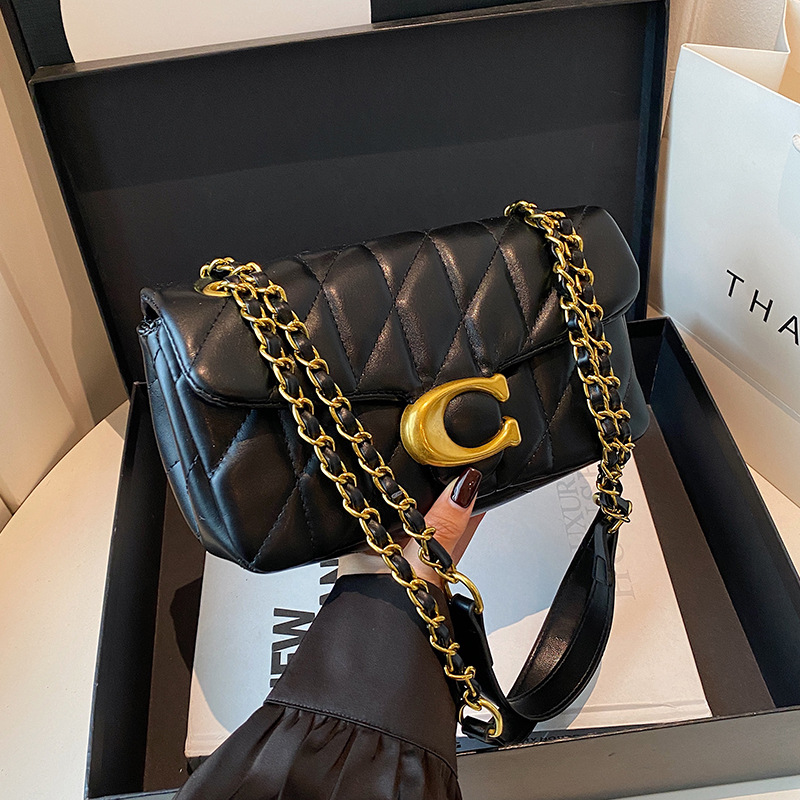 Women Quilted Leather Shoulder - Women Fashion Logo Design ulasan dan harga