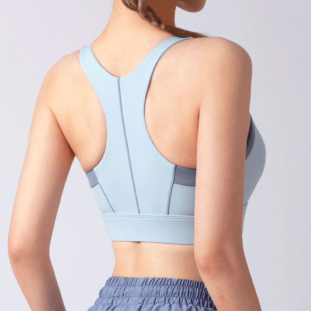 Comfortable Patchwork Front Zi - Bra Top Seamless ulasan dan harga