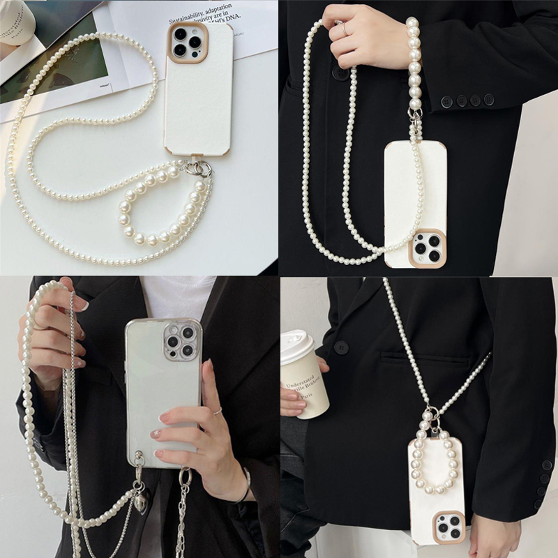 Cute Crossbody Y2K Pearl Phone - Women'S Fashion Layering ulasan dan harga