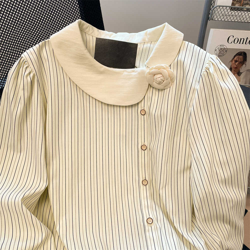 Women Apricot 3D Floral Stripe - Women'S Fashion In The 90S ulasan dan harga