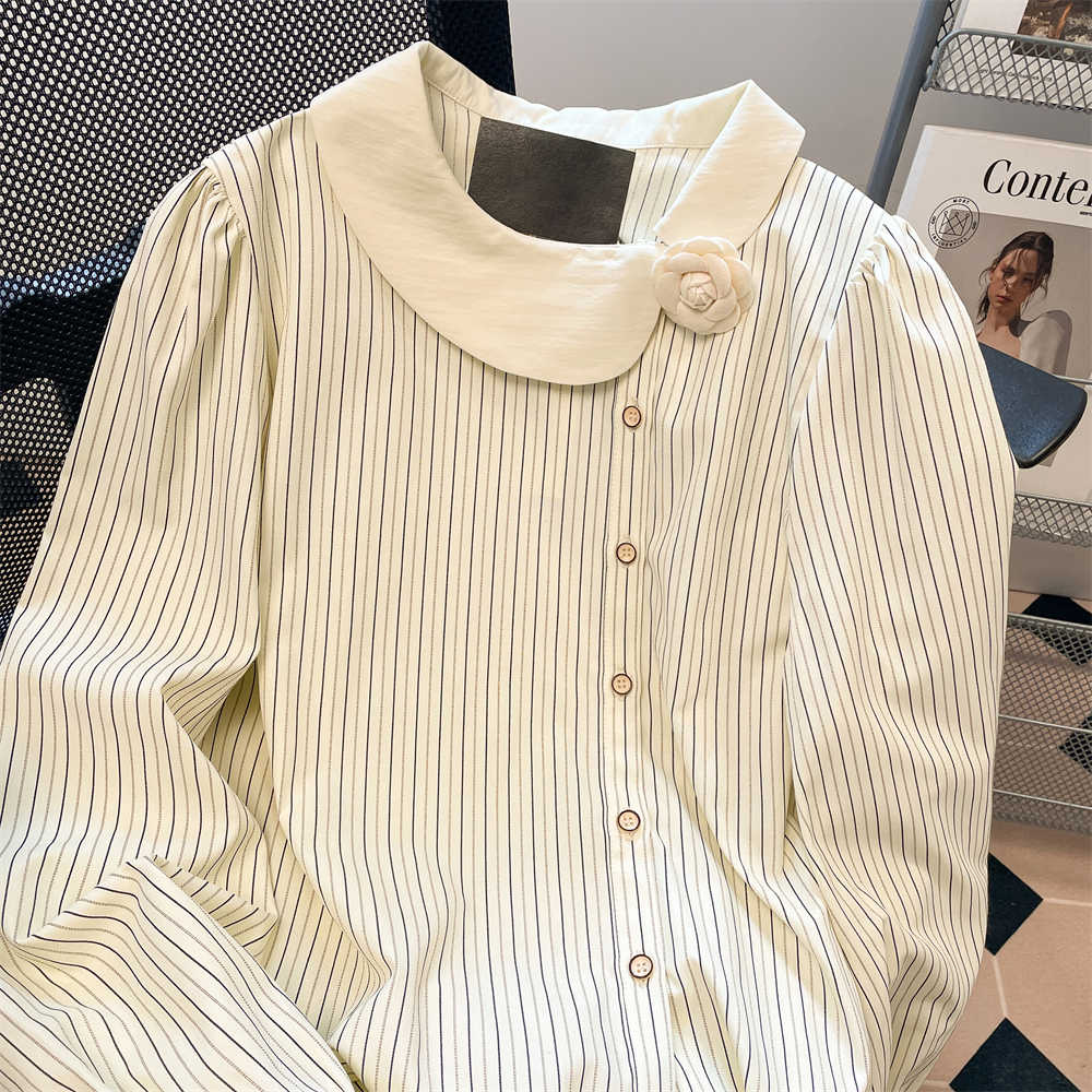 Women Apricot 3D Floral Stripe - Women'S Fashion In The 90S ulasan dan harga