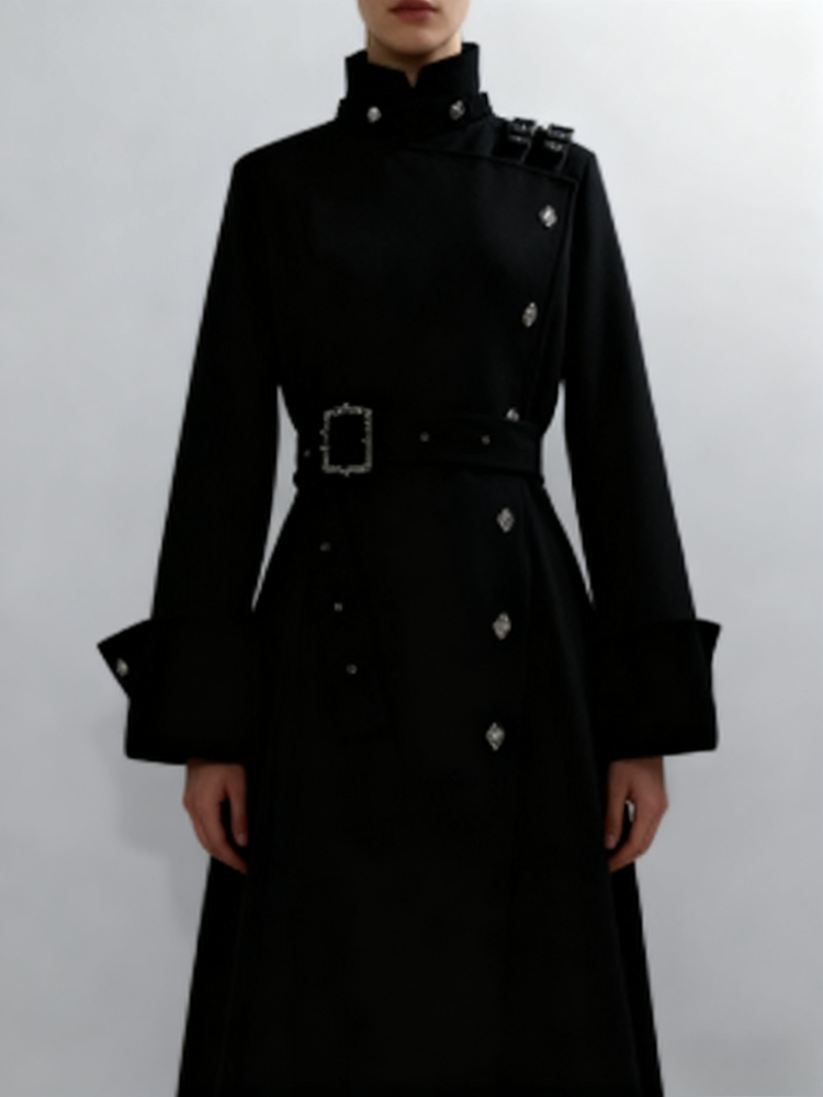 Aesthetic Gothic Style Elegant - Women'S Fashion Long Coat ulasan dan harga