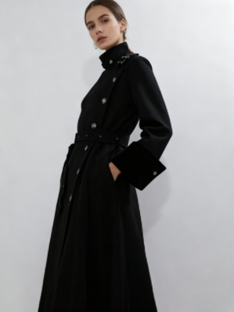 Aesthetic Gothic Style Elegant - Women'S Fashion Long Coat ulasan dan harga