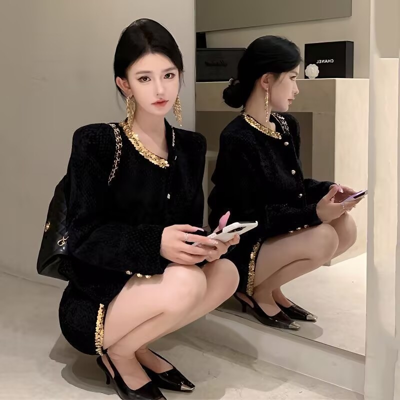 New Fashion Sequined Autumn Wi - Women'S Fashion Long Coat ulasan dan harga