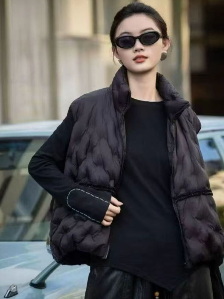 Fashion Y2k Down Vest Women Wi - Puffer Vest Fashion Women ulasan dan harga