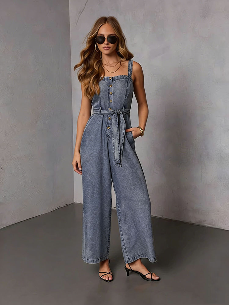 Summer Vintage Women Denim Jum - Women'S Fashion Overalls ulasan dan harga