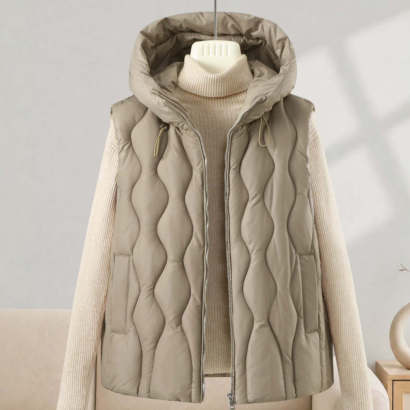 Short Thicken Fluffy Waistcoat - Puffer Vest Fashion Women ulasan dan harga