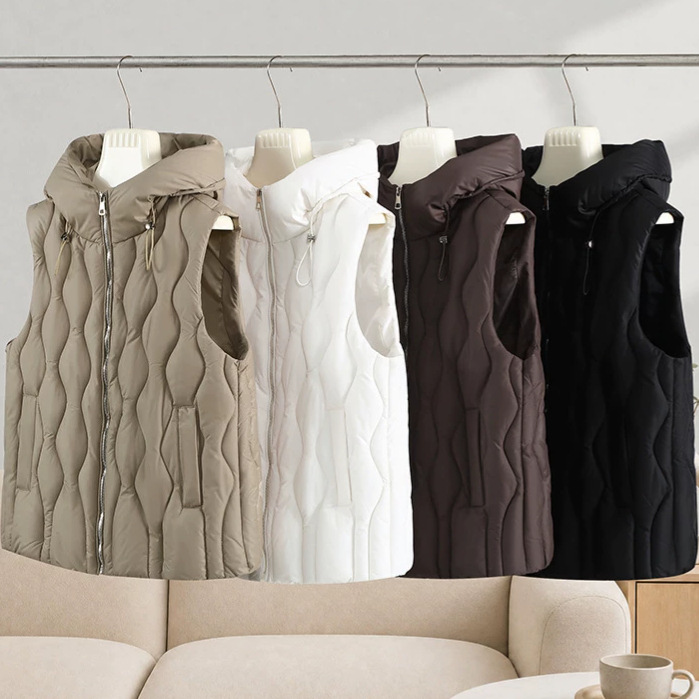 Short Thicken Fluffy Waistcoat - Puffer Vest Fashion Women ulasan dan harga
