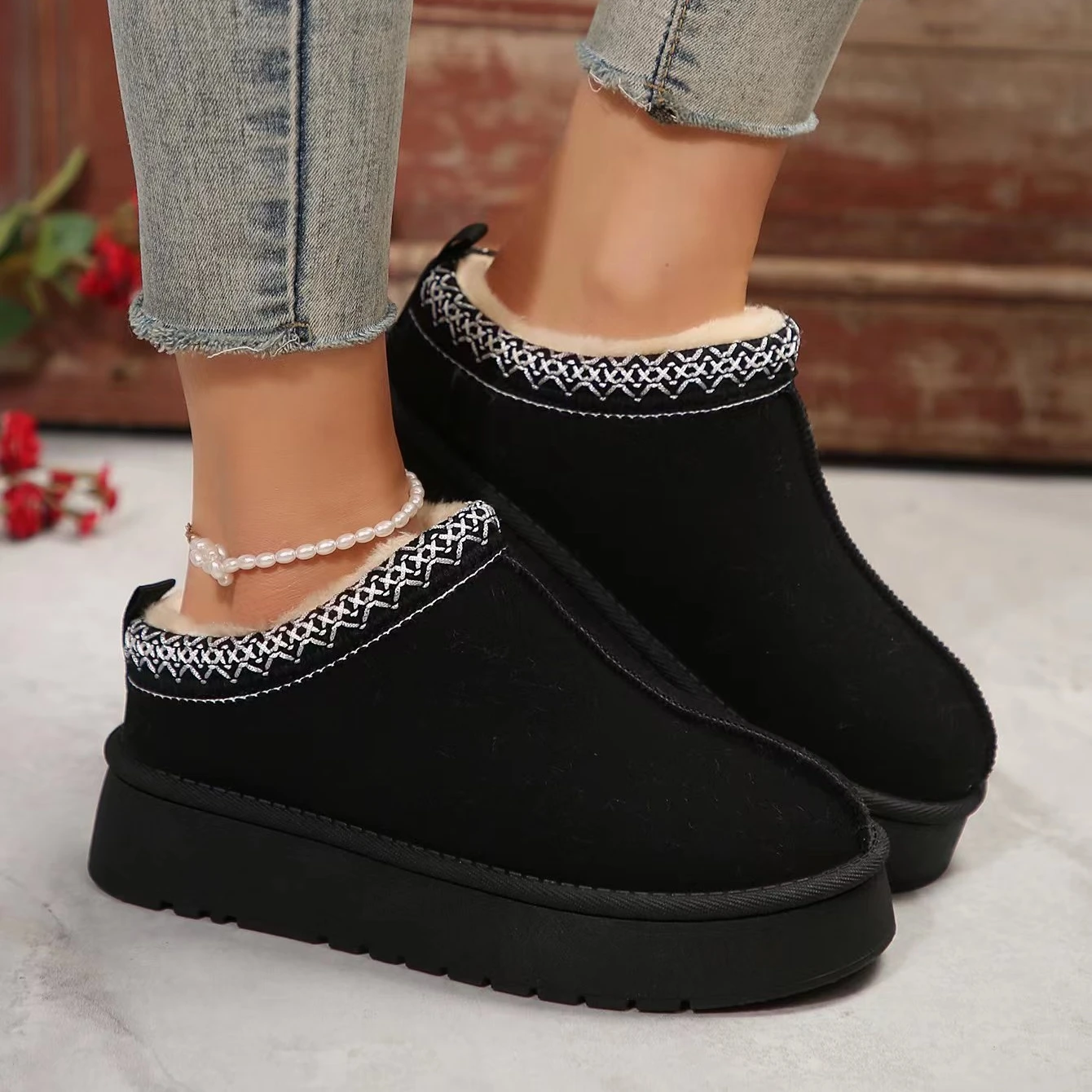 Designer Winter Platform Slipp - Sale Fashion Women ulasan dan harga
