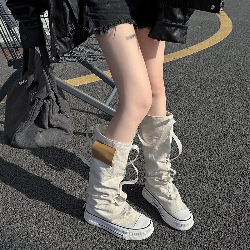 Womens Boots Fashion Stacking  - Women'S Fashion Trousers ulasan dan harga
