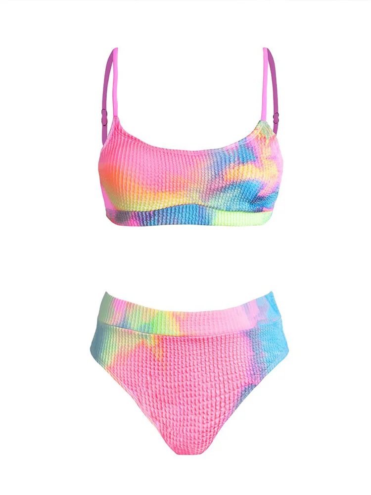 UETEEY Sexy Spaghetti Strap Ti - Tie Dye Two Piece ulasan dan harga