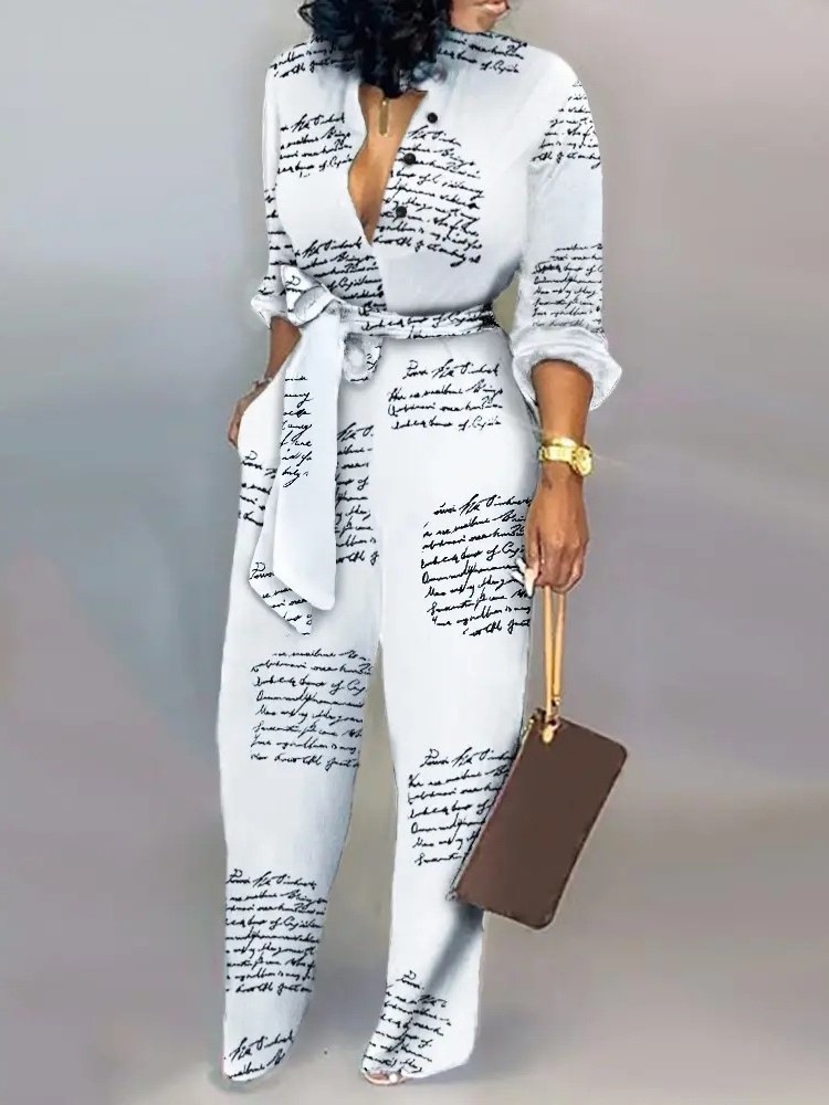 Women Fashion Letter Print Lon - Women'S Fashion Overalls ulasan dan harga