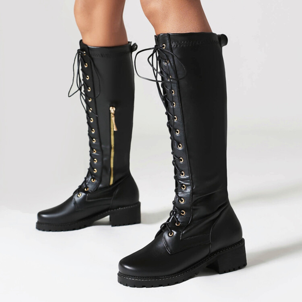 Size 33-50 Women Leather Knee  - Women'S Fashion Riding Boots ulasan dan harga
