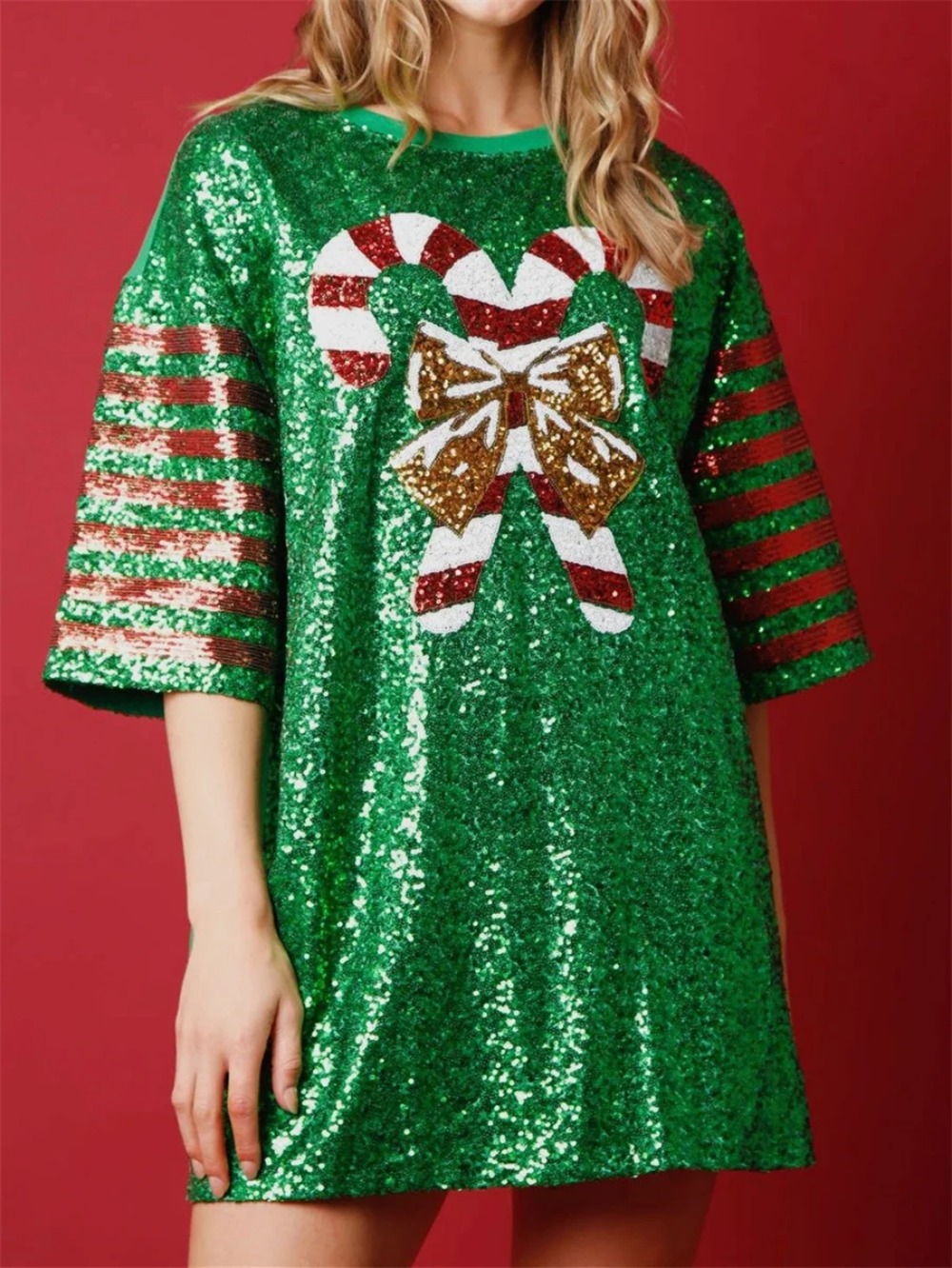 Women Sequined  Long T-Shirts  - Women'S Fashion Rugby Top ulasan dan harga