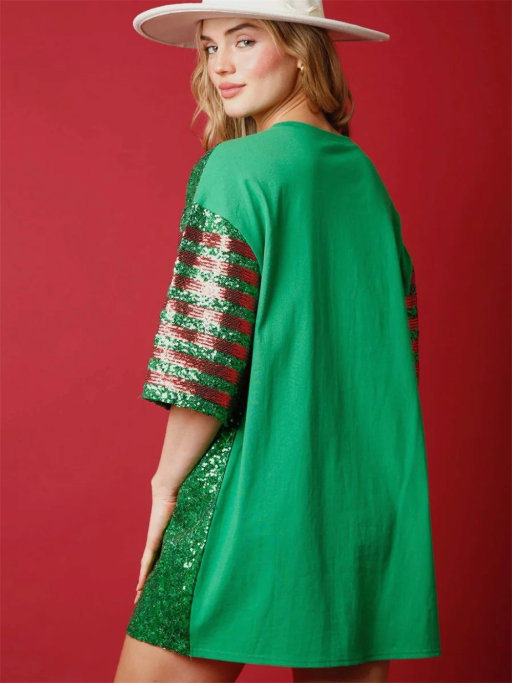 Women Sequined  Long T-Shirts  - Women'S Fashion Rugby Top ulasan dan harga